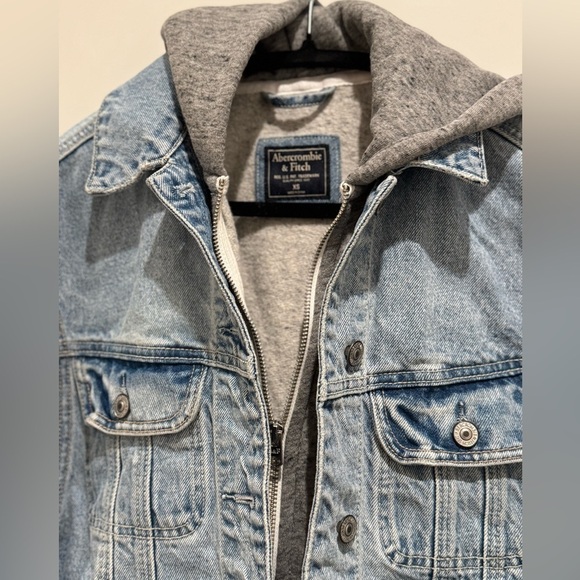 Abercrombie & Fitch cropped denim jacket XS y2k vintage I - Picture 10 of 12